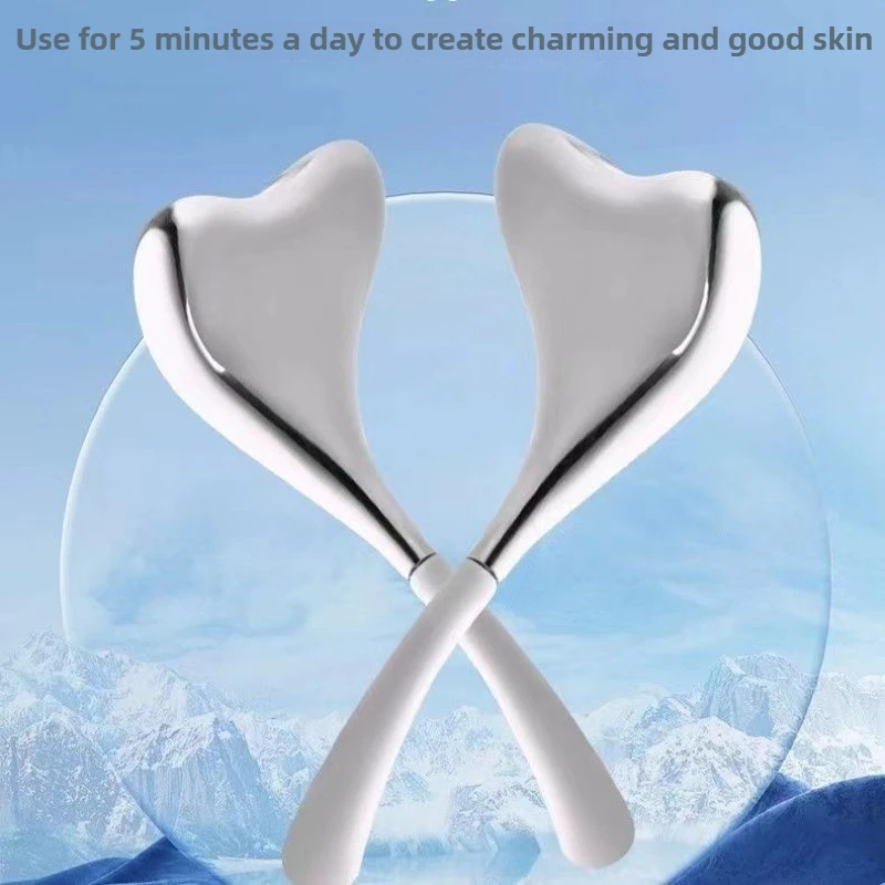 ホットセールスキンケアツールメタルフェイスマッサージステンレススチールフェイシャルクーリングクライオアイスグローブ（顔用）