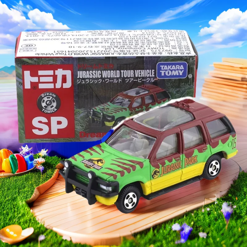 

Takara Tomy Dream Tomica SP Jurassic World Ttour Vehicle Литой под давлением металлический литой под давлением модель автомобиля украшения Cas игрушки подарочные украшения