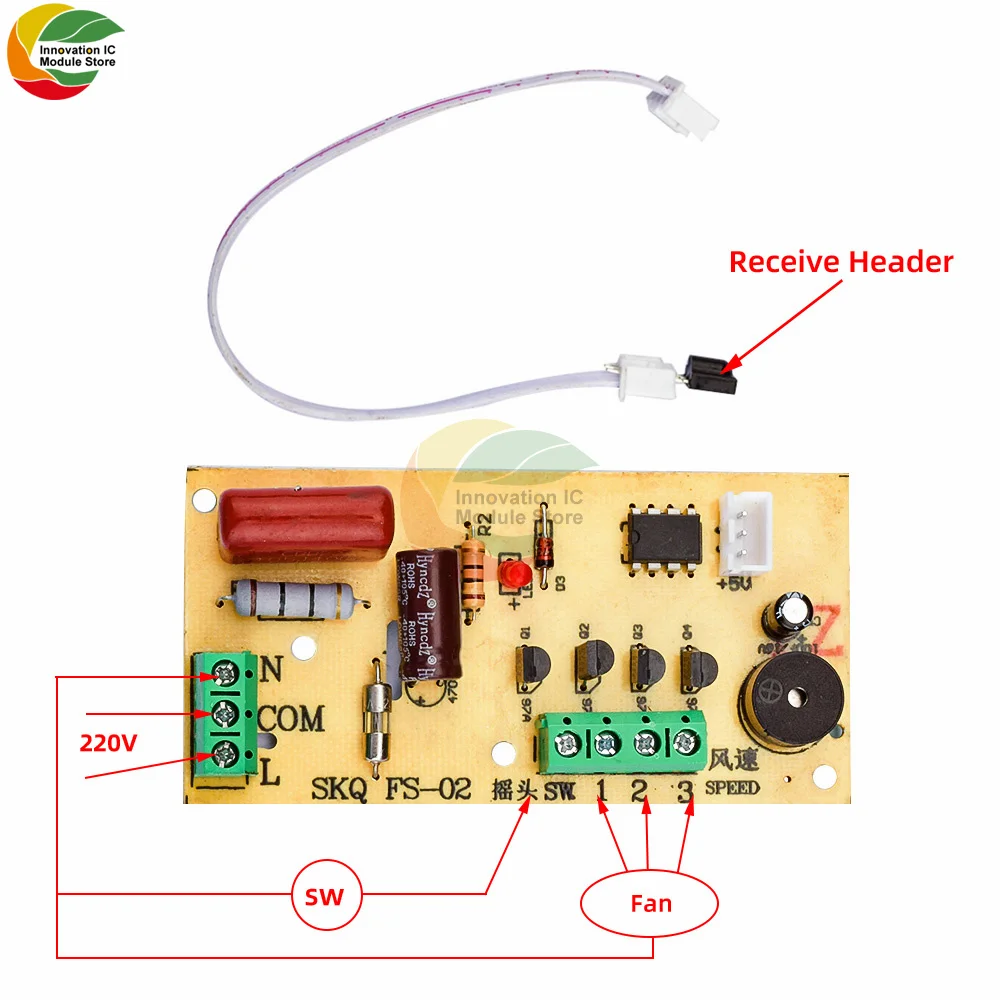 Universal Fan Remote Control Modification Board Mini Fan Circuit Board Control Motherboard Electric Fan Universal Computer Board