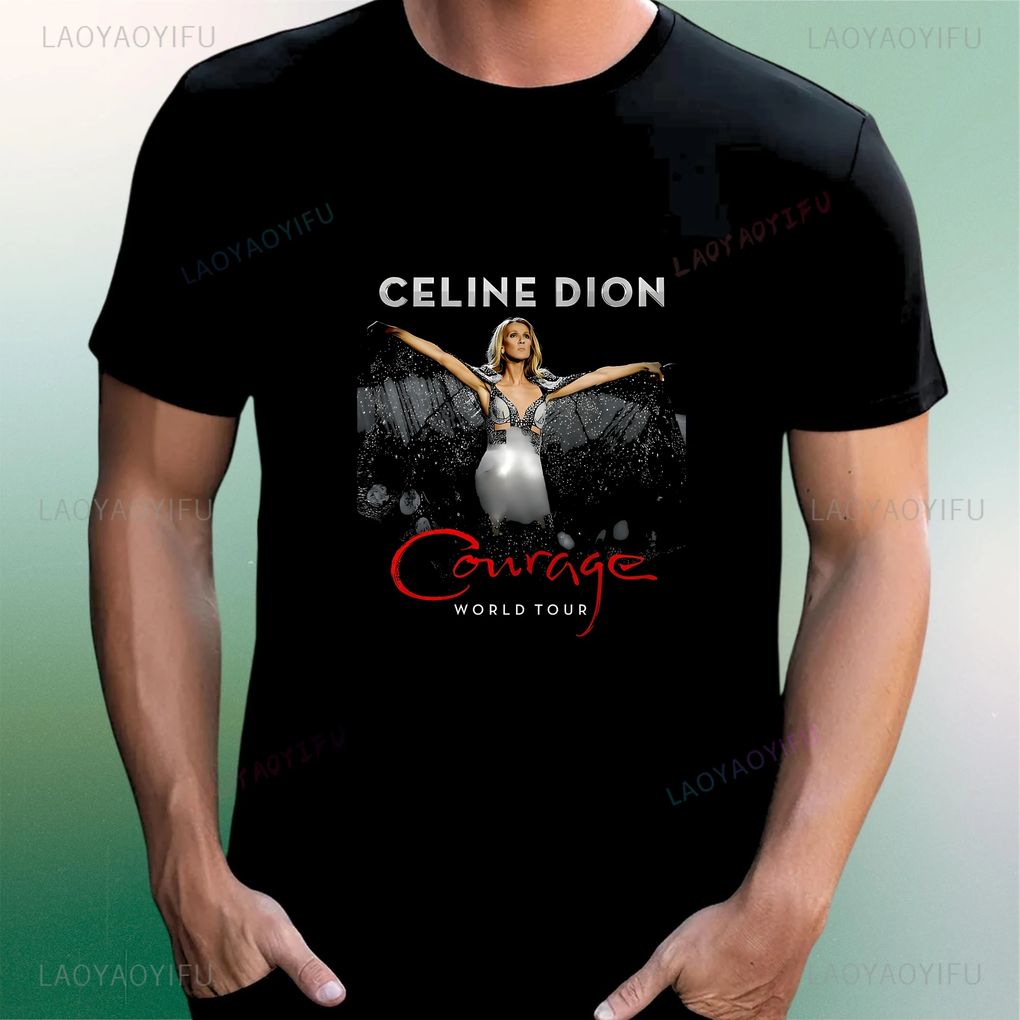 Camiseta retrô celine dion fashion estilo música – verão casual na moda camiseta de manga curta adequada para homens e mulheres