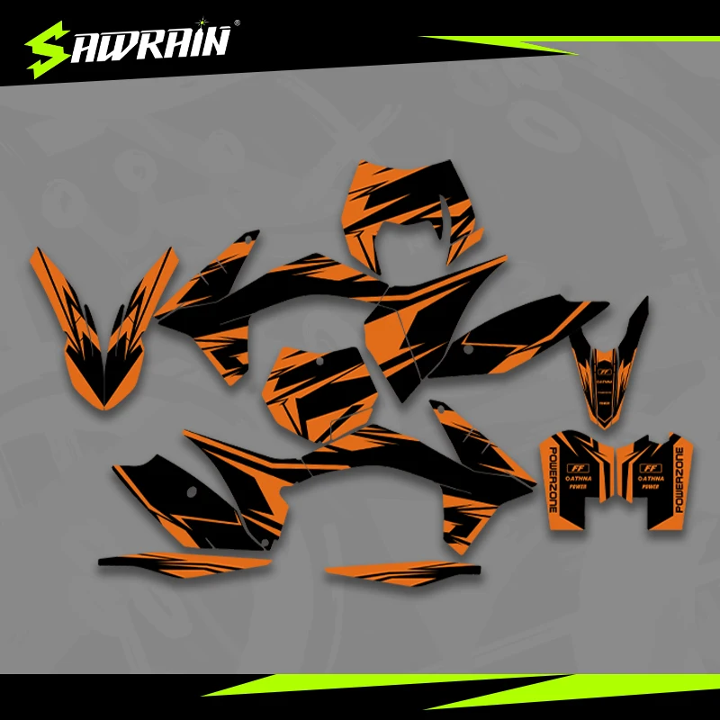 

Sawrain Motorcycle Graphics Backgrounds Decal Stickers Kits for KTM EXC XCW SXF 11-12SXF 12-13EXC 002