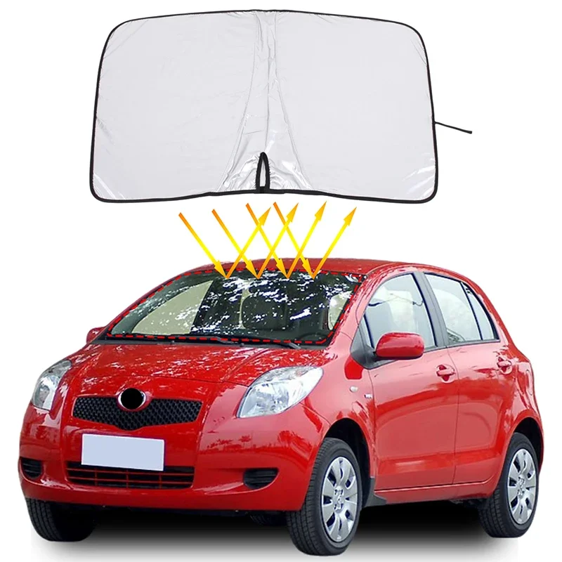 Foldable Car Sun Visor Front Windshield UV Protection Cover Car Sun Shade Car Accessories For Toyota Yaris XP130 XP150 2013-2019