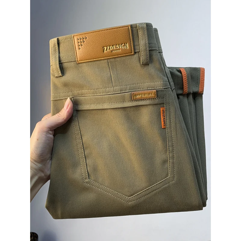 High end men's casual pants for autumn 2025, new fashionable and versatile slim fit straight leg business commuting trousers