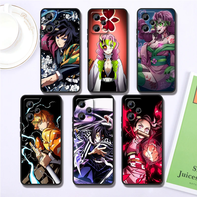 

G-Ghosts Blade Cartoon Cool For Xiaomi Redmi Note 13 12R 12 12S Turbo 11 11T 11S 10 10S Pro Plus 5G Black Soft Phone Case