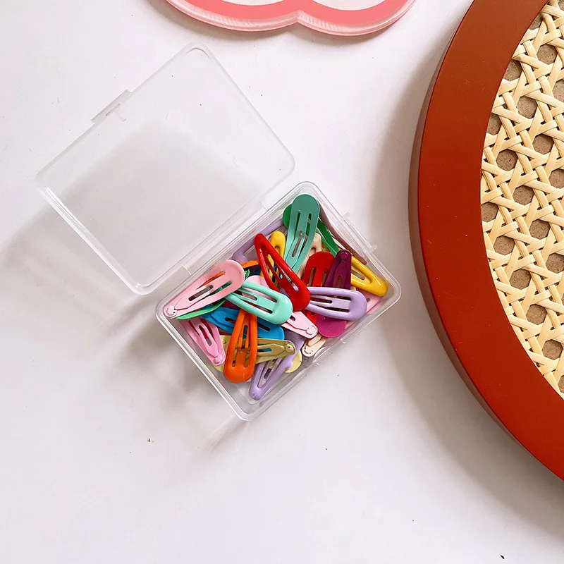 30 Pezzi BB Clip Box Regalo 2025 Primavera Estate Trendy Candy Color Smalto Bambini Forcine antiscivolo per Neonate Frangia