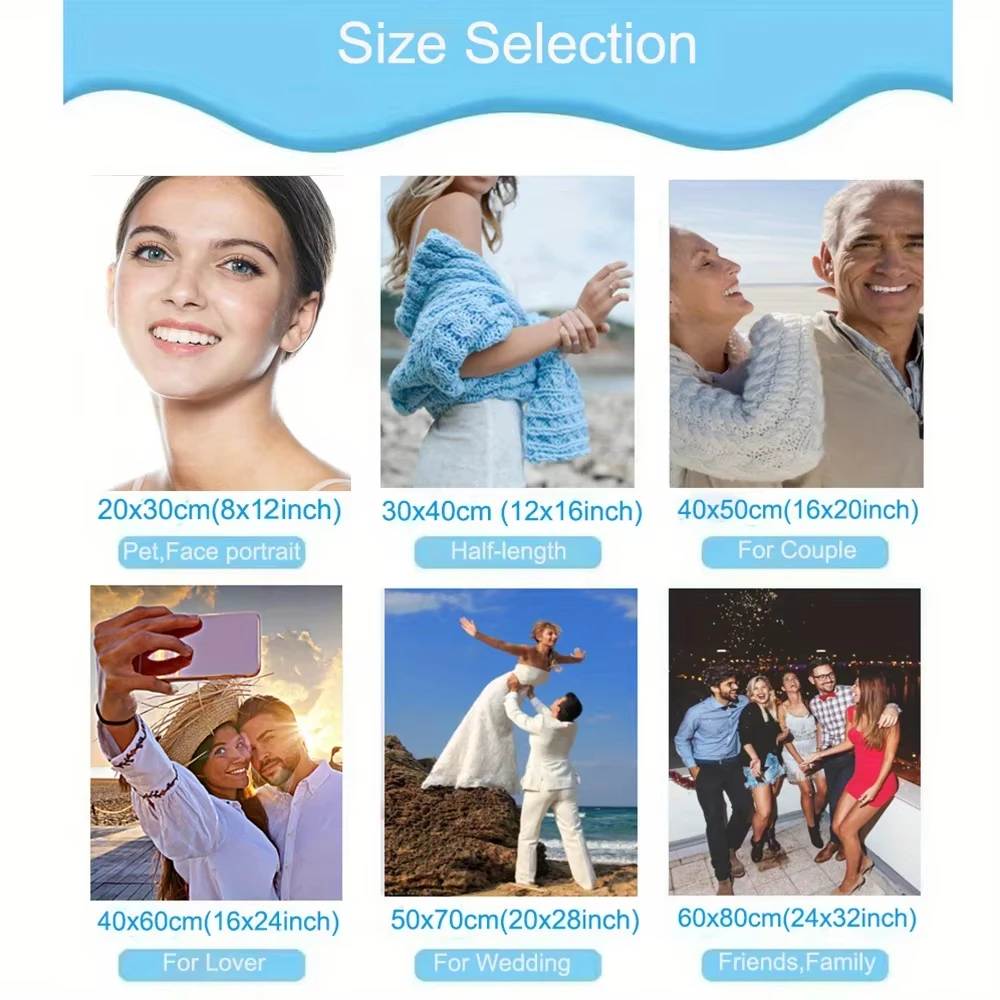 ملصقات ومطبوعات قماشية مخصصة، صور، رسوم متحركة وصور عائلة وأصدقاء لتزيين فن الحائط