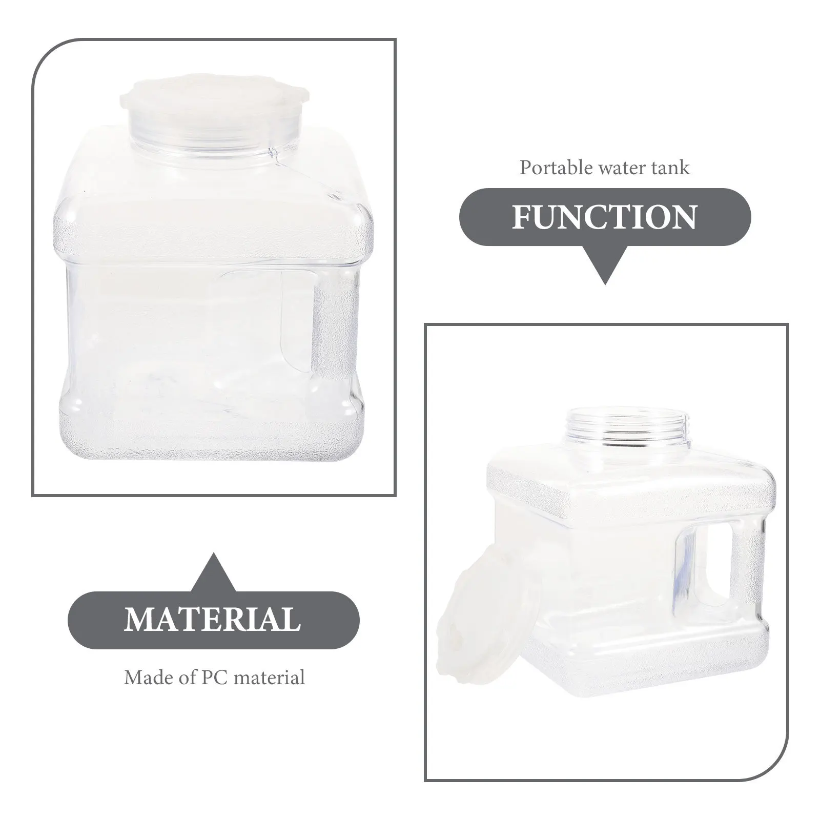 

Large Water Storage Bucket Heavy Duty Portable Water Jug for Camping Outdoor Adventure Car Travel Office Home Impact