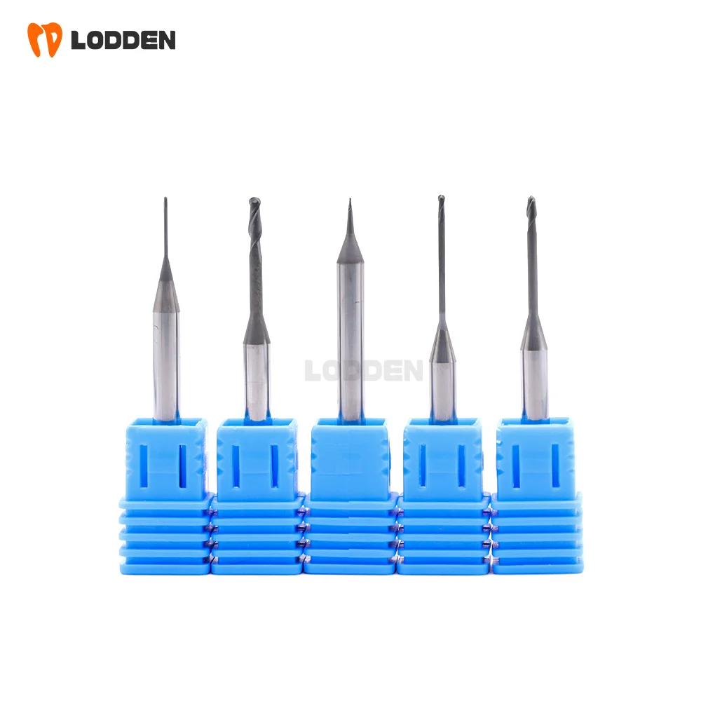 Dental Milling Burs For Roland DWX 52D Zirconia Grinding D4 Shank DC Diamond Coating Diameter 2.0/1.0/0.6mm Drills