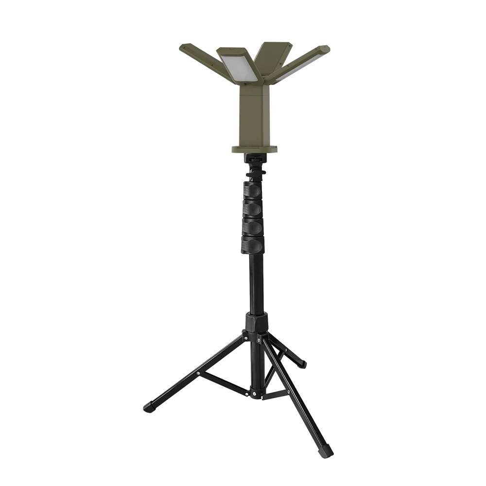 

14000mAh Rechargeable Camping Work Light with Folding Stand 6000 Lumen White/Warm/Nature White/ SOS with Detachable Tripod