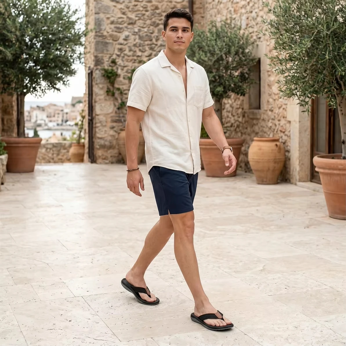 Men's beach flip flops, comfortable beach sandals, summer non slip and durable indoor and outdoor casual shoes image 6