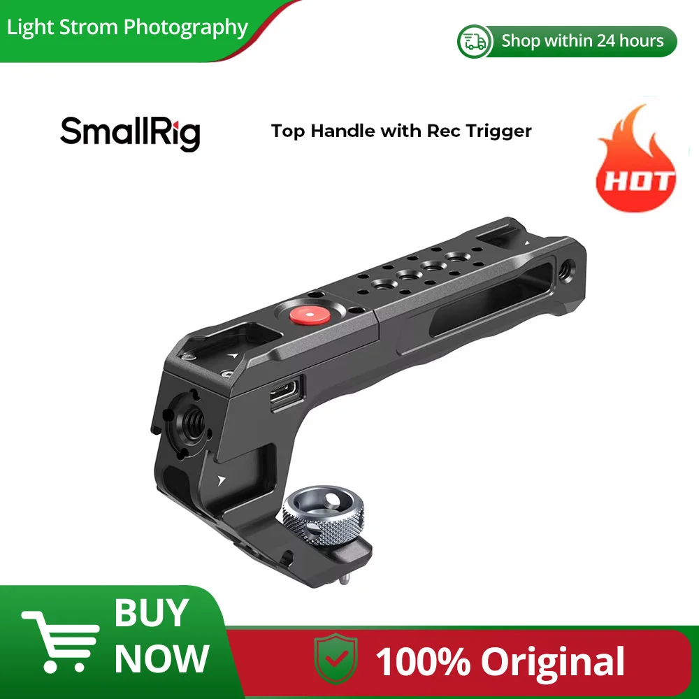 

SmallRig Top Handle with Rec Trigger with ARRI Locating Screw for Sony for Canon for FUJIFILM for Panasonic Cameras 4927