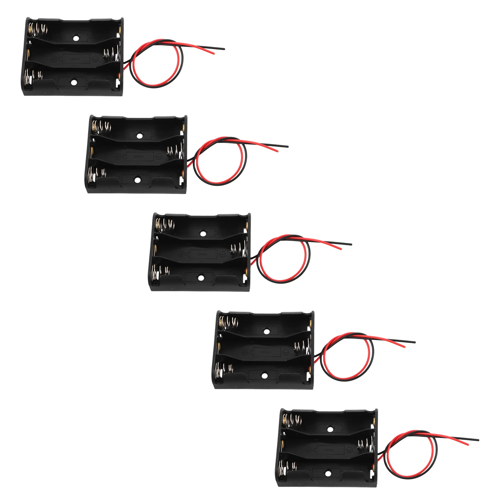 

Box Accessories Aa Holder with Leads Electric Wire Plastic 3 Slots Case Office