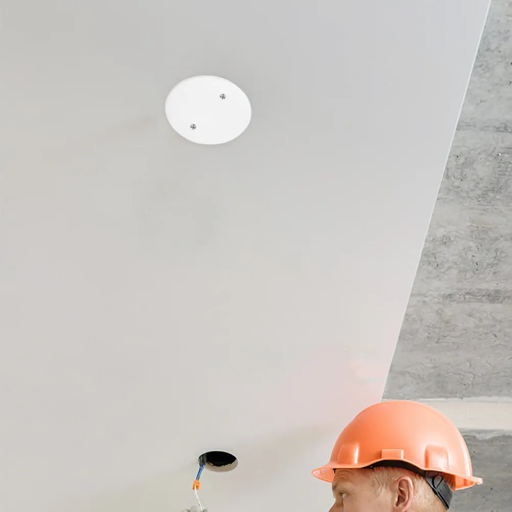 

50Pcs White Ceiling Blank-Up Cover and Octagon Electrical Box Cover Plates for Drywall Holes and Oversize Openings