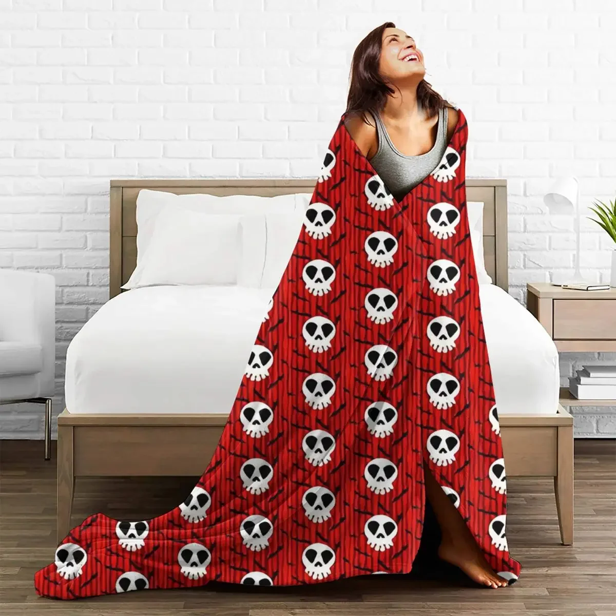 

Haunted Mansion Plaid Baby Blanket Sofa Cover Coral Plush Fleece Halloween Super Warm Throw Blankets for Bedding Outdoor Quilt