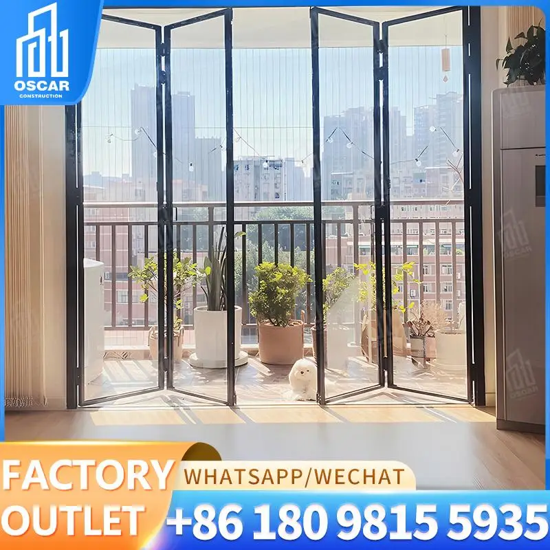 

Customizable European Style Folding Double Door for Commercial Spaces Innovative Factory Direct Bifold Door