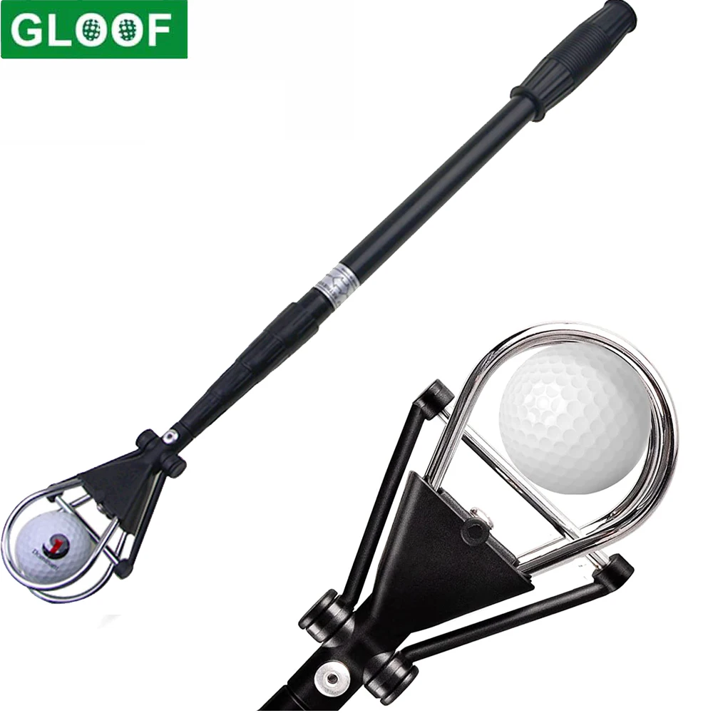 Bola de golfe retriever, portátil inoxidável telescópica extensível golfe pegar bolas grabber retriever golfista enfrentar acessório