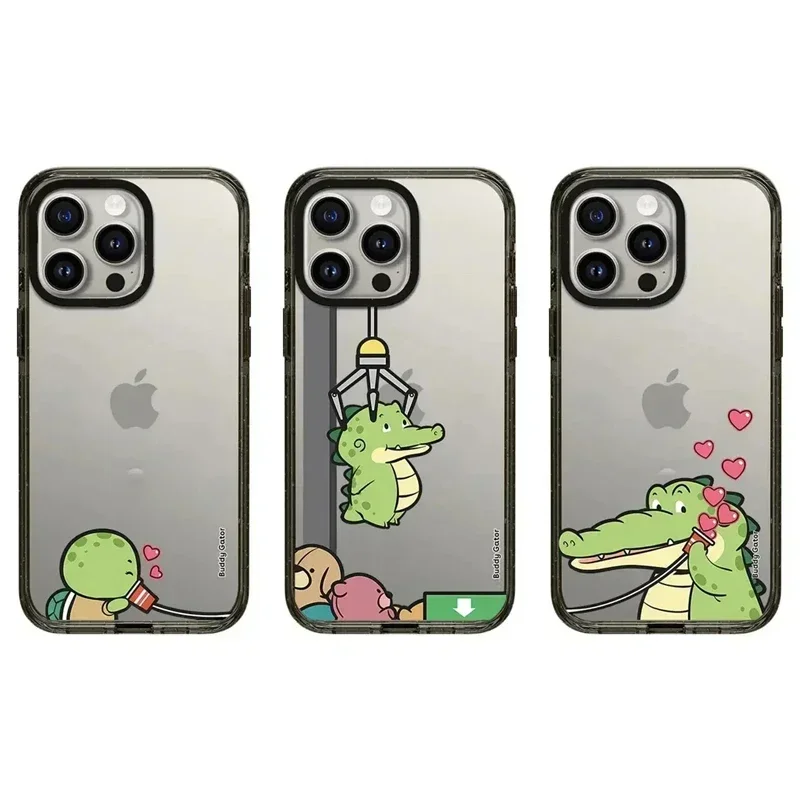 

2.5 Acrylic Cartoon Alligator iPhone 12 13 14 15 Pro Max Case - Protective iPhone Case