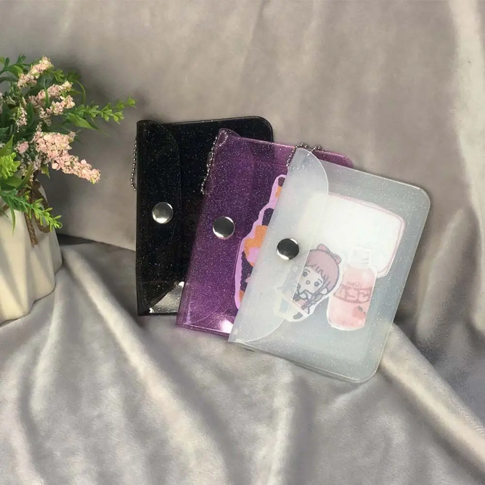 

Portable Transparent Bag Pendant Key ring Photo Organizer Waterproof Coin purse Keychain Small Wallet Photo Card Holder