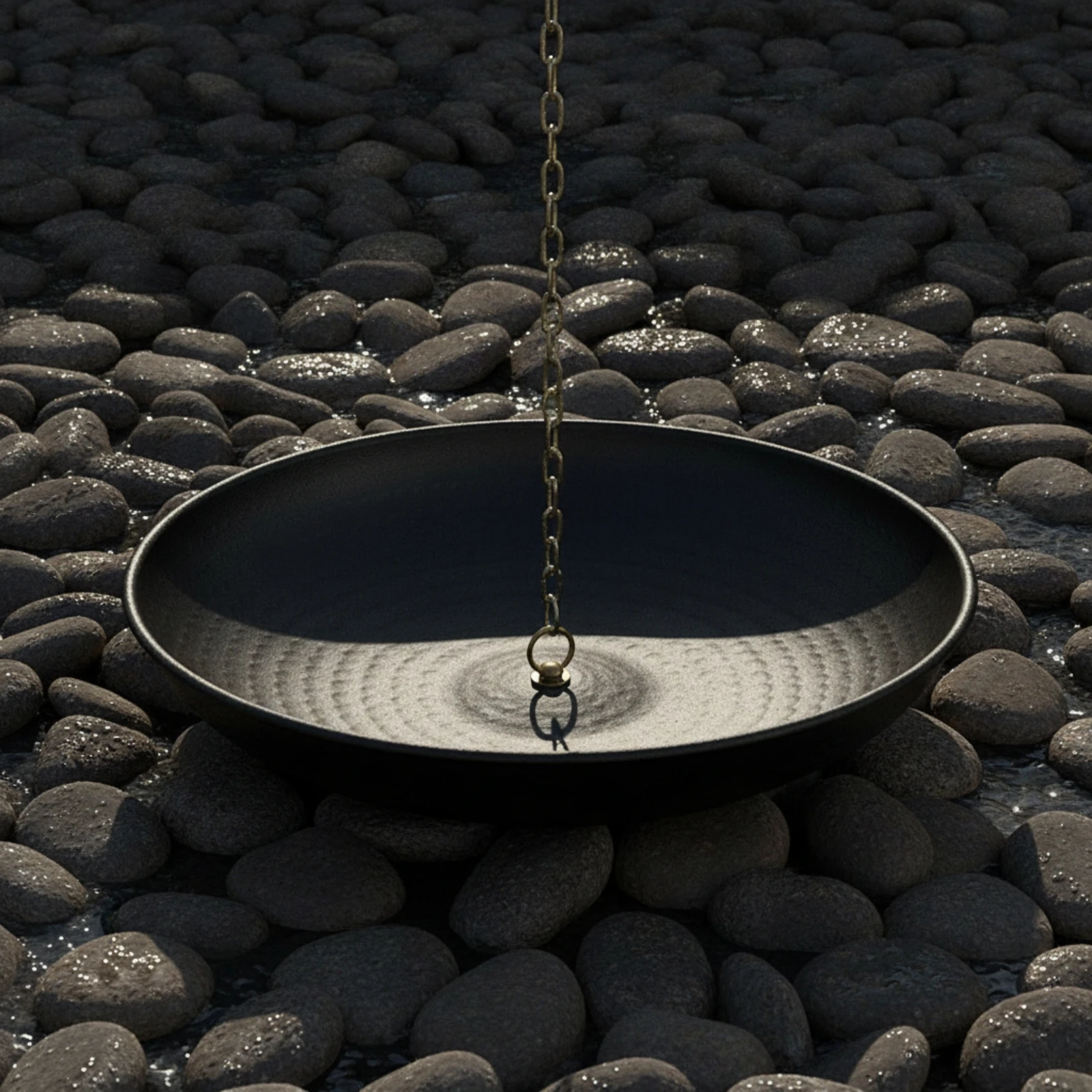 Rain Chain Basin Decorative Rain Chain Bowl Water Collection Base Weather-Resistant Heavy-Duty for Homeowners, Garden, Patio