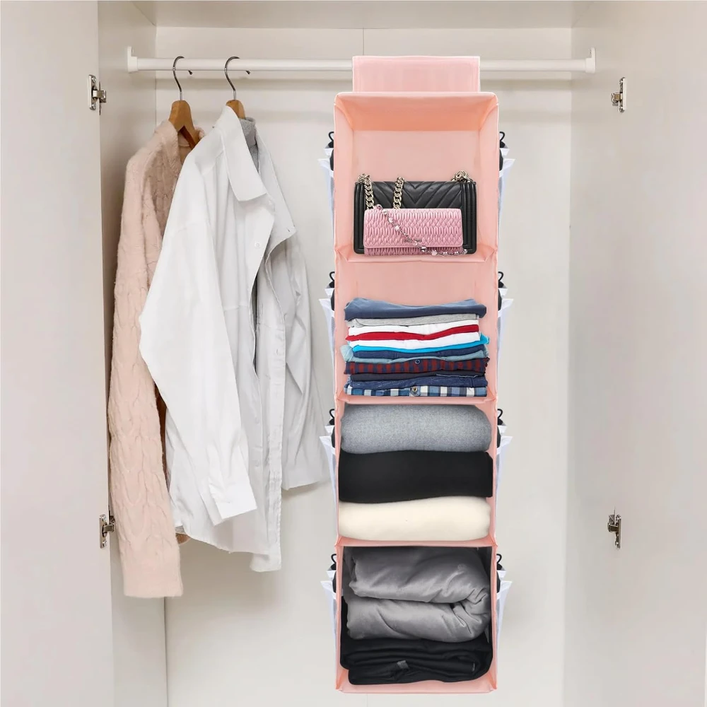 

Multi-Layer Hanging Closet Organizer Hanging Bag/Shelf Foldable For Bra Storage Bag Socks Clothes Storage Organizer Hanging Bag