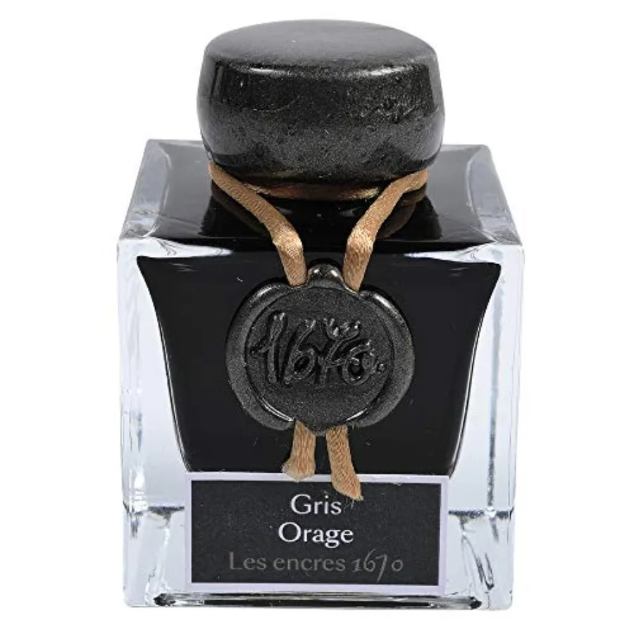 

Чернила Herbin hbj15009 Anniversary Ink [1670 Gold Particles] Storm Gray для перьевых ручек/ручек-фонтанов