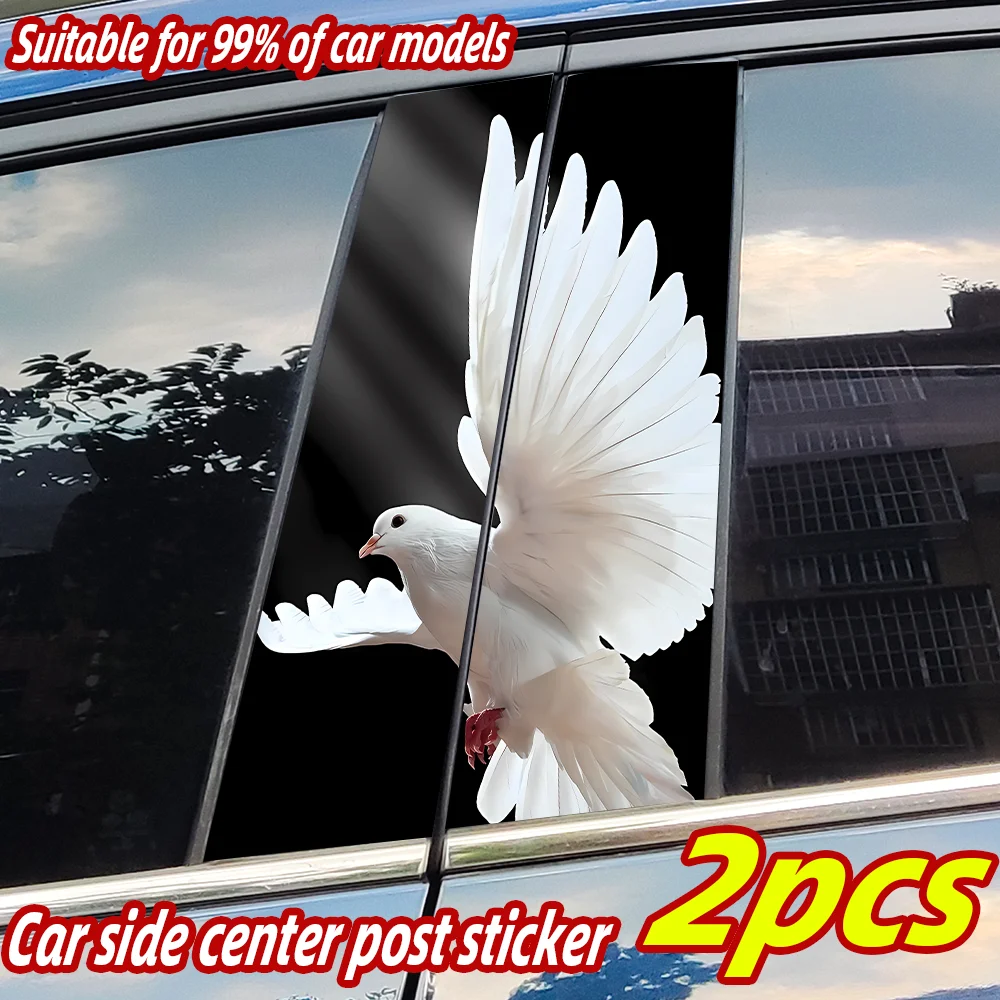 

Peace Dove Car Stickers Auto B Pillar Waterproof Sunscreen Decor Cover Scratches Car Door Pillar Vinyl Decals Auto Accessories