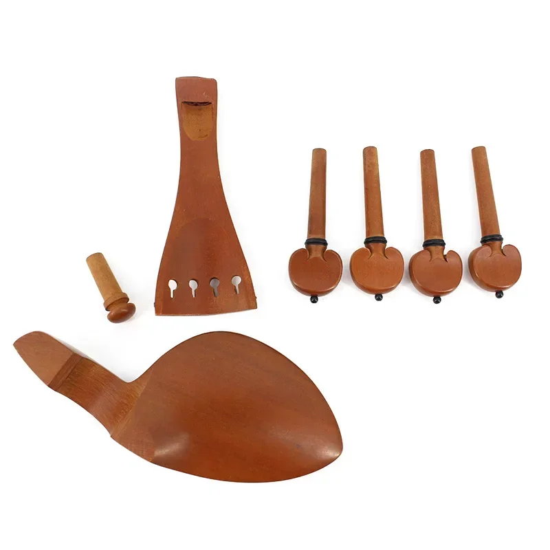

High-quality jujube violin accessories, carved jujube wood, chord shaft, pull plate, gill drag set