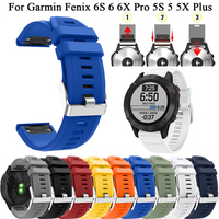 Silicone Strap Watch Band For Garmin Fenix 7S 7X 7 6S 6X 5 5S 5X 5 Plus 3 HR Quick Release Watchband 20 22 26mm Smart Watchbands