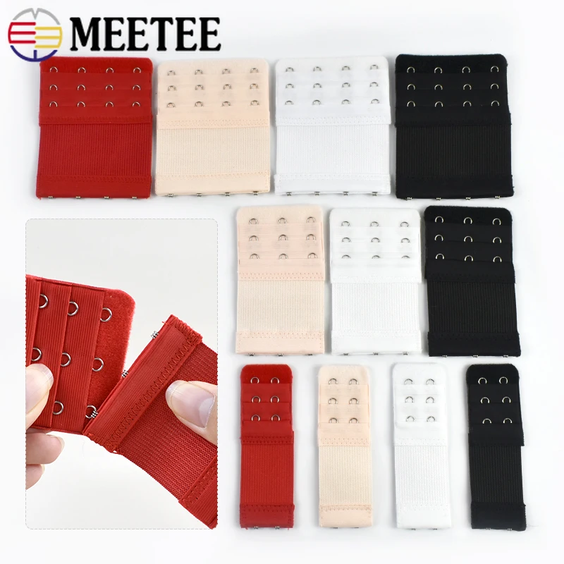 

10/20Pcs 3 Row Bra Extender Hook Buckle Elastic Extension Strap Clasp for Underwear Adjust Hooks DIY Clothes Sewing Accessories