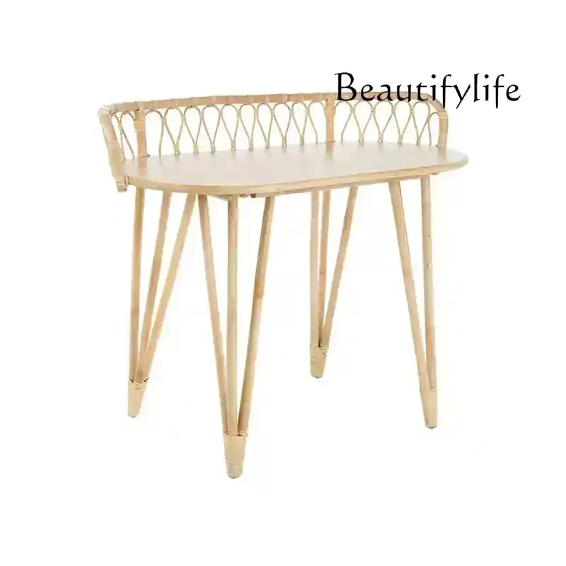 

Nordic rattan dresser, tall and simple furniture, small apartment ins style creative entrance table