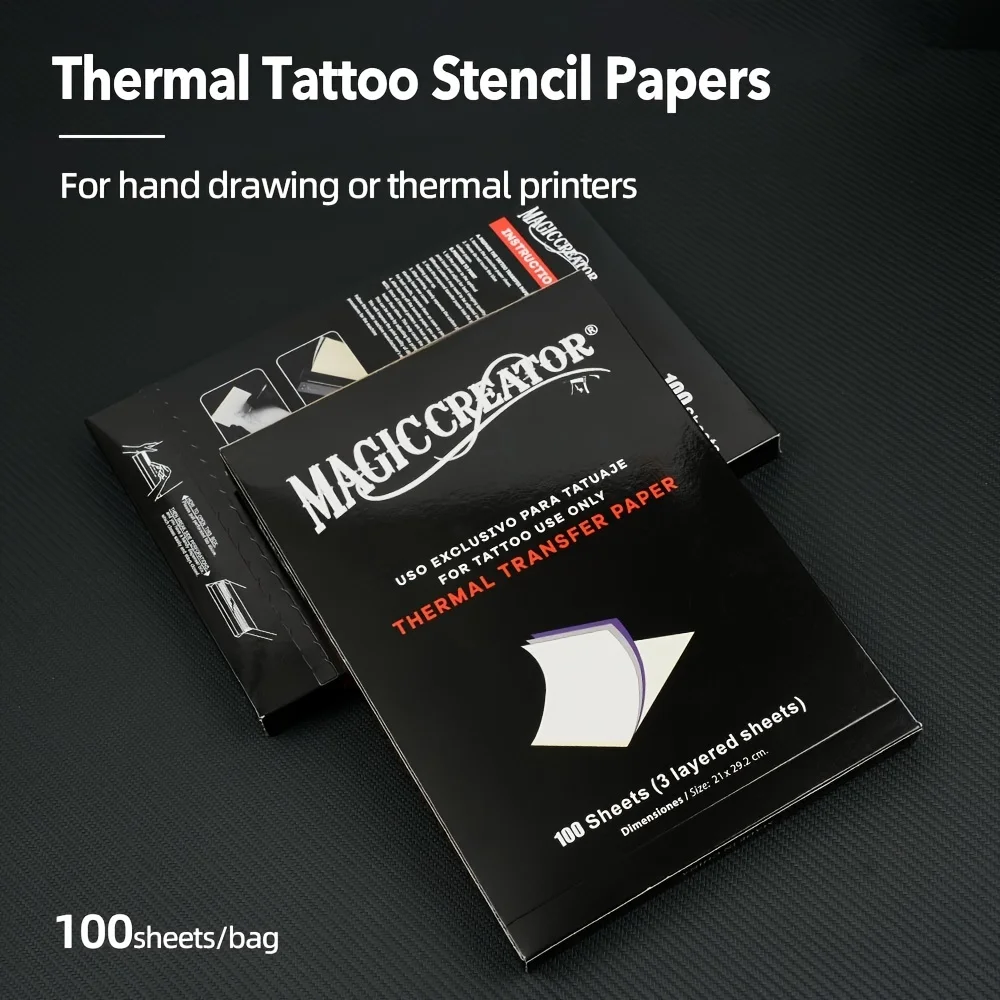 20Pcs/100Pcs Transfer Paper, Tattoo Stencil Transfer Paper Tattoo Thermal Stencil Paper 4 Layers 8 1/2\