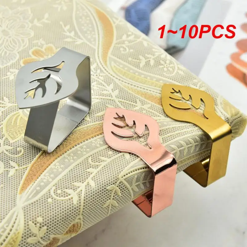 1~10PCS Kitchen Promenade Table Craft Durable Desktop Decor Tablecloth Clips Fixed Clamp Table Cloth Holder