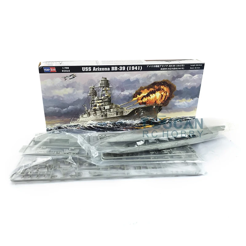 1/700 Hobby Boss USS Arizona BB-39 Warship 1941 Battleship Static Model Kit 83401 Toys TH06097-SMT8