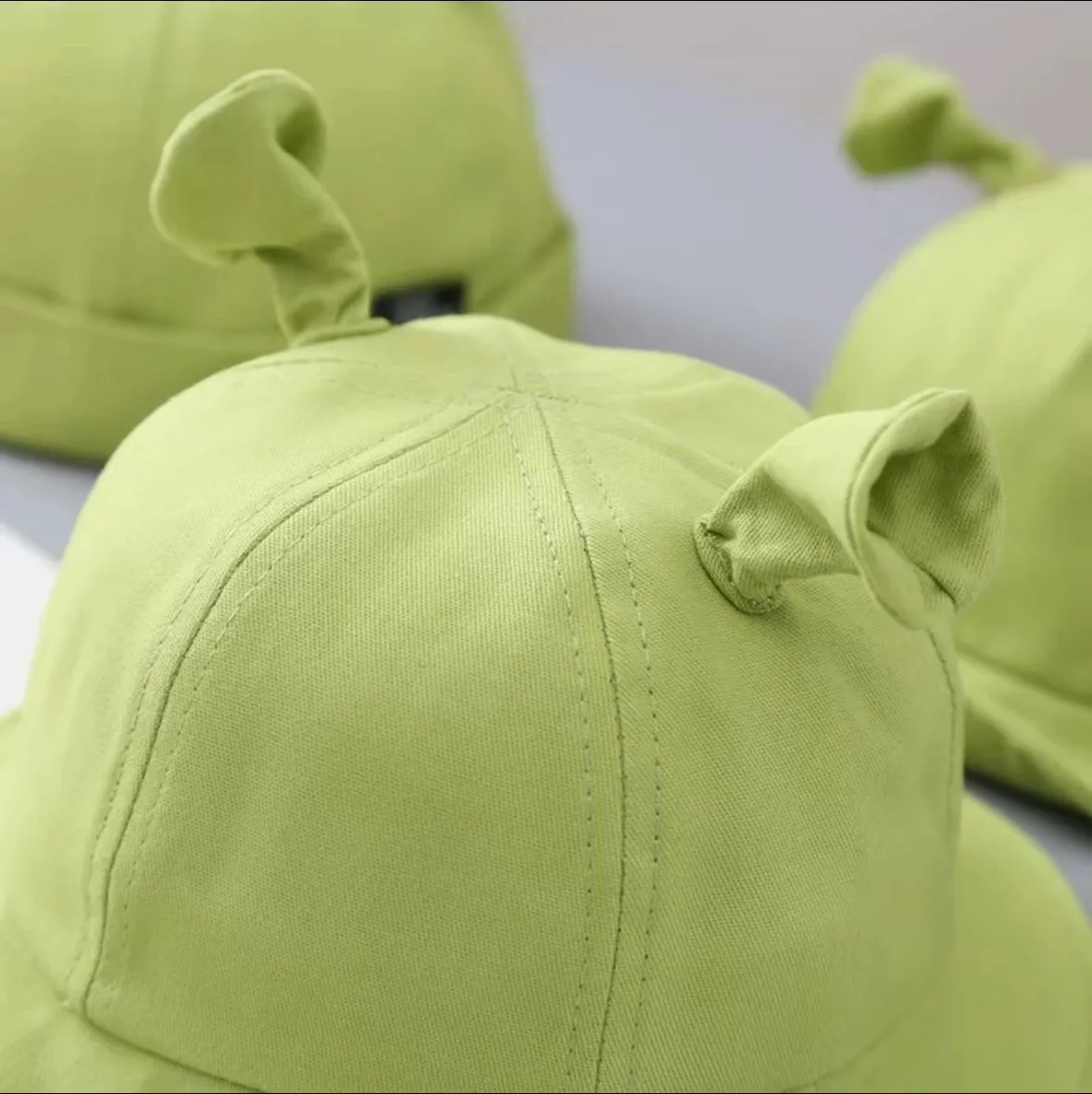 New Green Hat Spring and Summer Thin Baby Peaked Hat Fisherman Hat Landlord Hat Children\'s Shrek