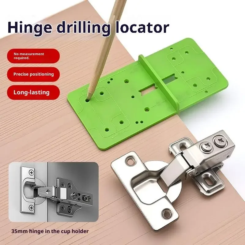 Woodworking Aid, Hinge Boring Jig, Cabinet Hinge Drilling Guide, Template Locator Tool