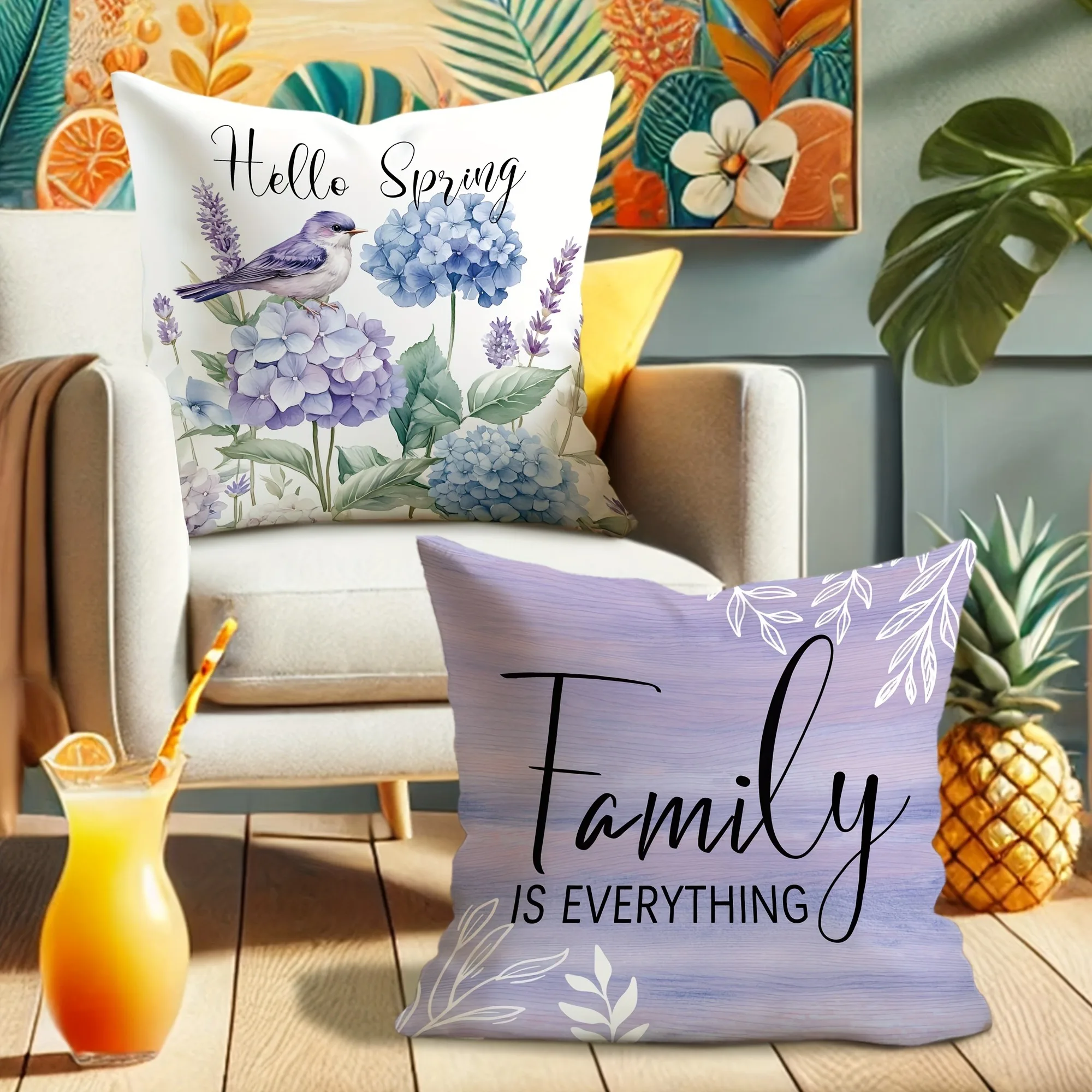보라색 꽃 새 베개 커버 스위트 홈 디자인 홈 소파 의 - Home Decor Sofa 리뷰 및 가격