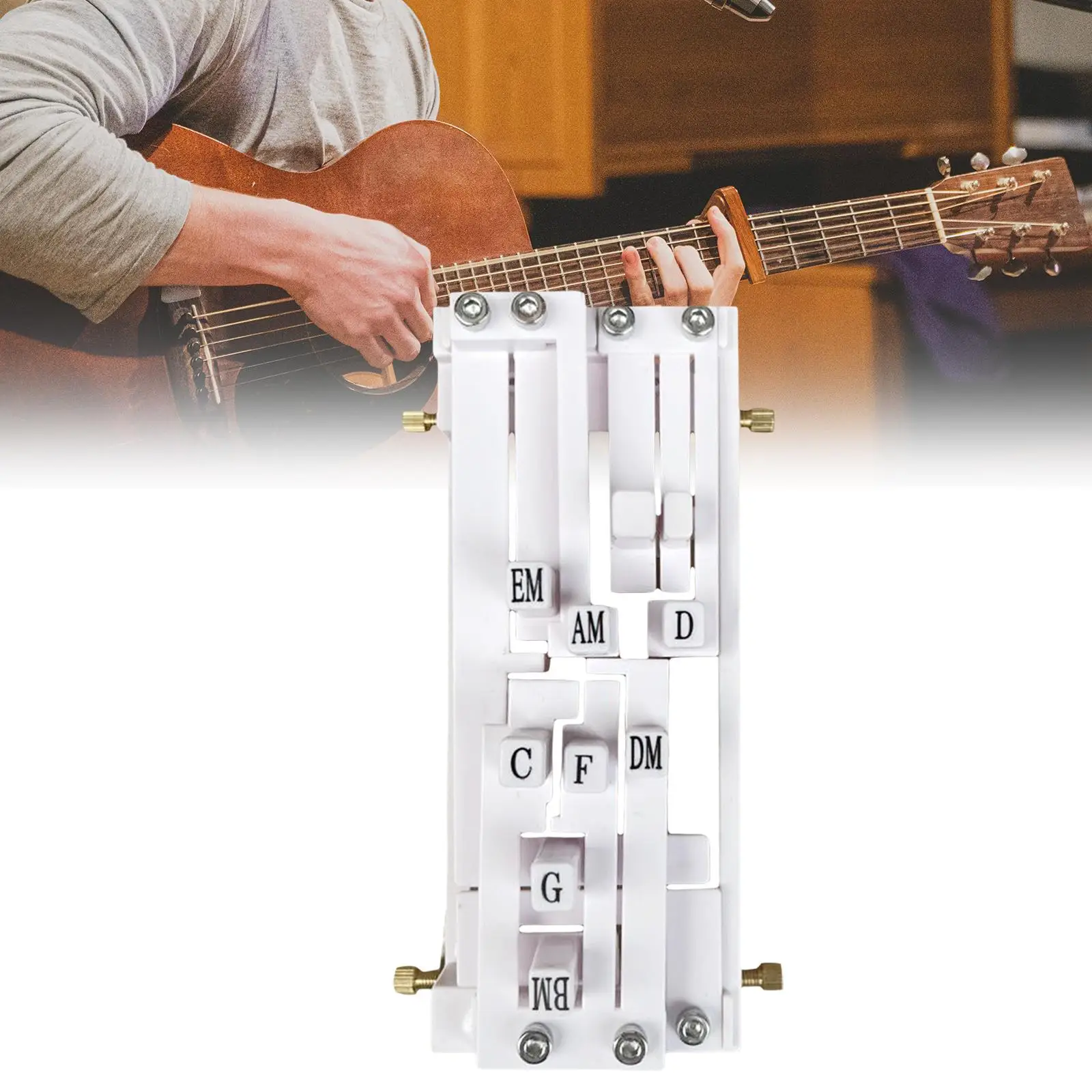 Ayuda para Aprender Acordes de Guitarra, Herramienta de Práctica Compacta, Ayuda Didáctica para Acordes, Parte para Guitarra Acústica, Estudiantes Principiantes