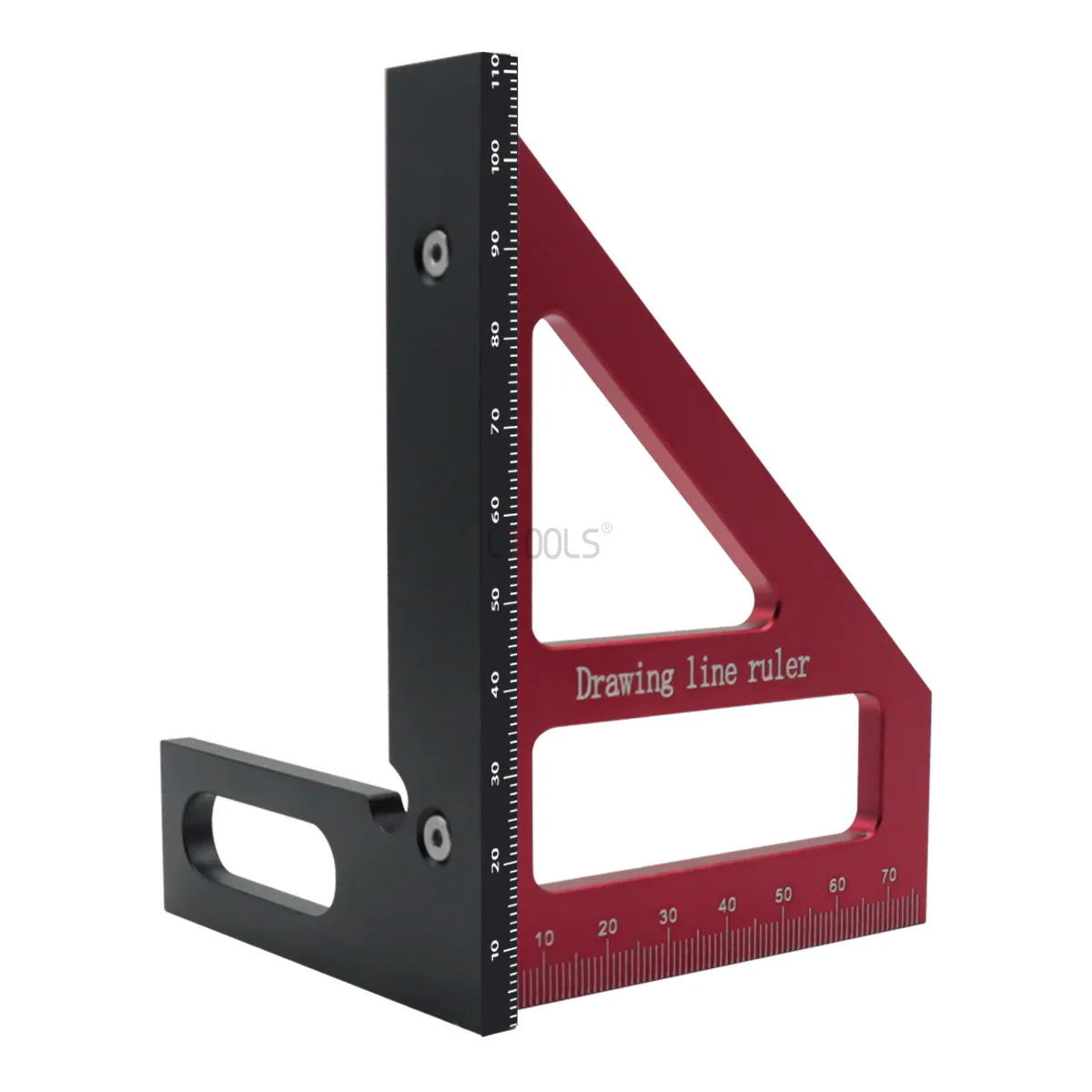 Dreieckslineal für die Holzbearbeitung, langlebiges Positionierungsmesslineal aus Aluminiumlegierung, präzise handgefertigte Layout-Markierungswerkzeuge mit Skala