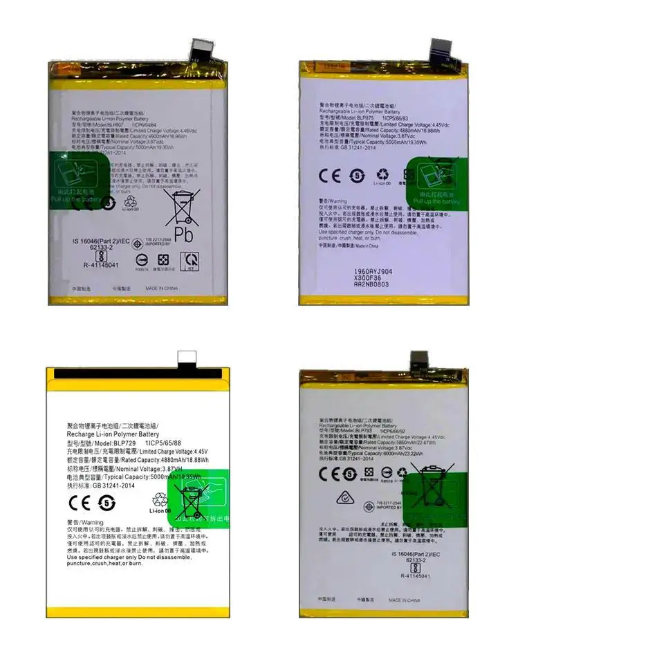 

Battery BLP729 BLP875 BLP807 For Oppo Realme 5I 5 7 30 Narzo 30A 50A 50I 9 20 50 C11 5S C12 C15 5G Pro 2021 5000-6000Mah