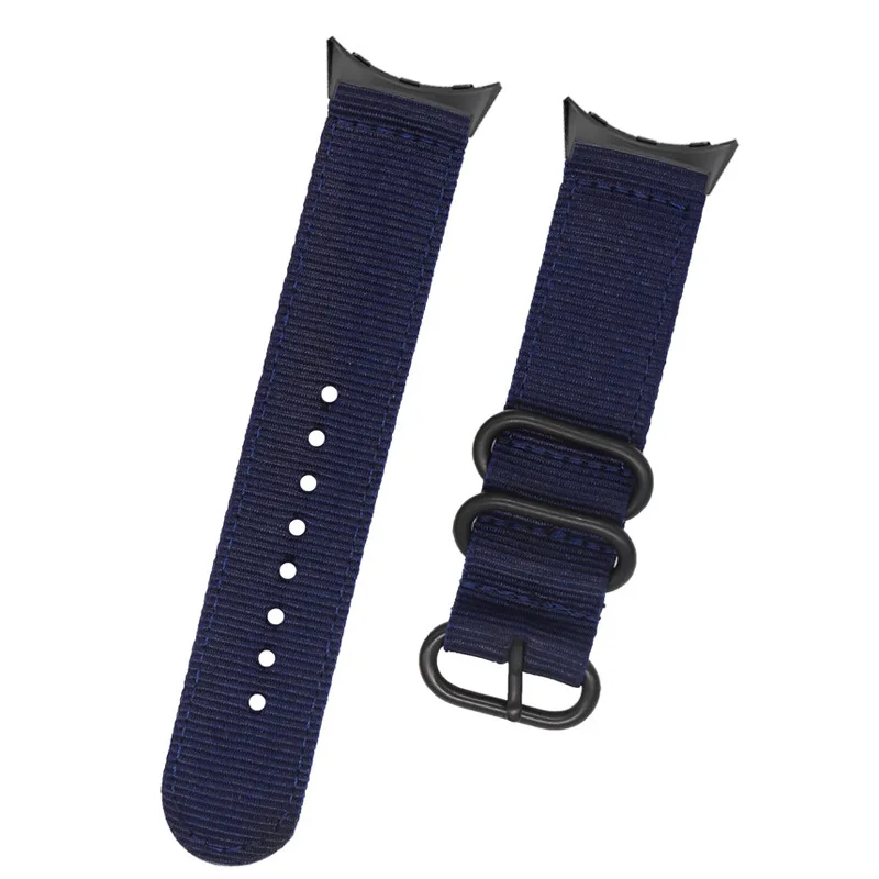 Correa de tres anillos de lona de nailon para Google Pixel Watch, correa deportiva para Pixel Watch 1/2/3, pulsera de 41mm y 45mm, accesorios para reloj