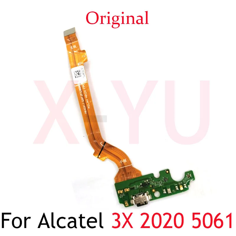 For Alcatel 3X 2020 5061 5061U 5061K USB Dock Charging Port Plug Charger Flex Cable With Microphone MIC Board