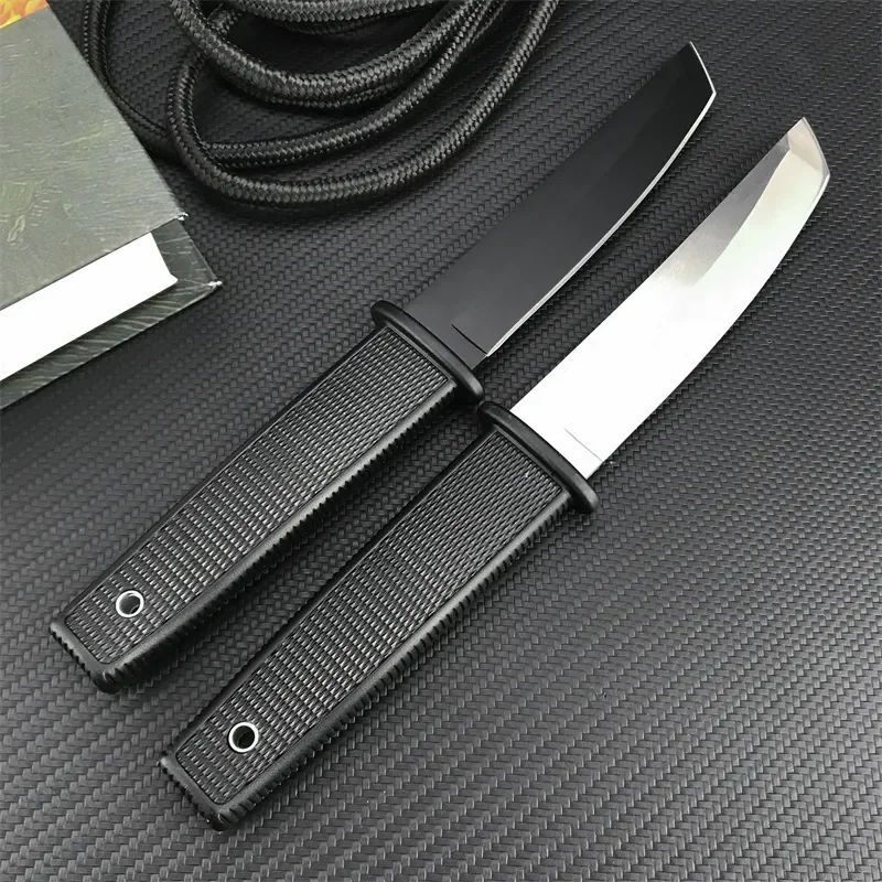 Camping Katana Kobun Sammi Tactical Fixed Knife 8Cr13Mov Tanto Blade Nylon Glass Fiber Handle Combat Military Knives EDC Tools