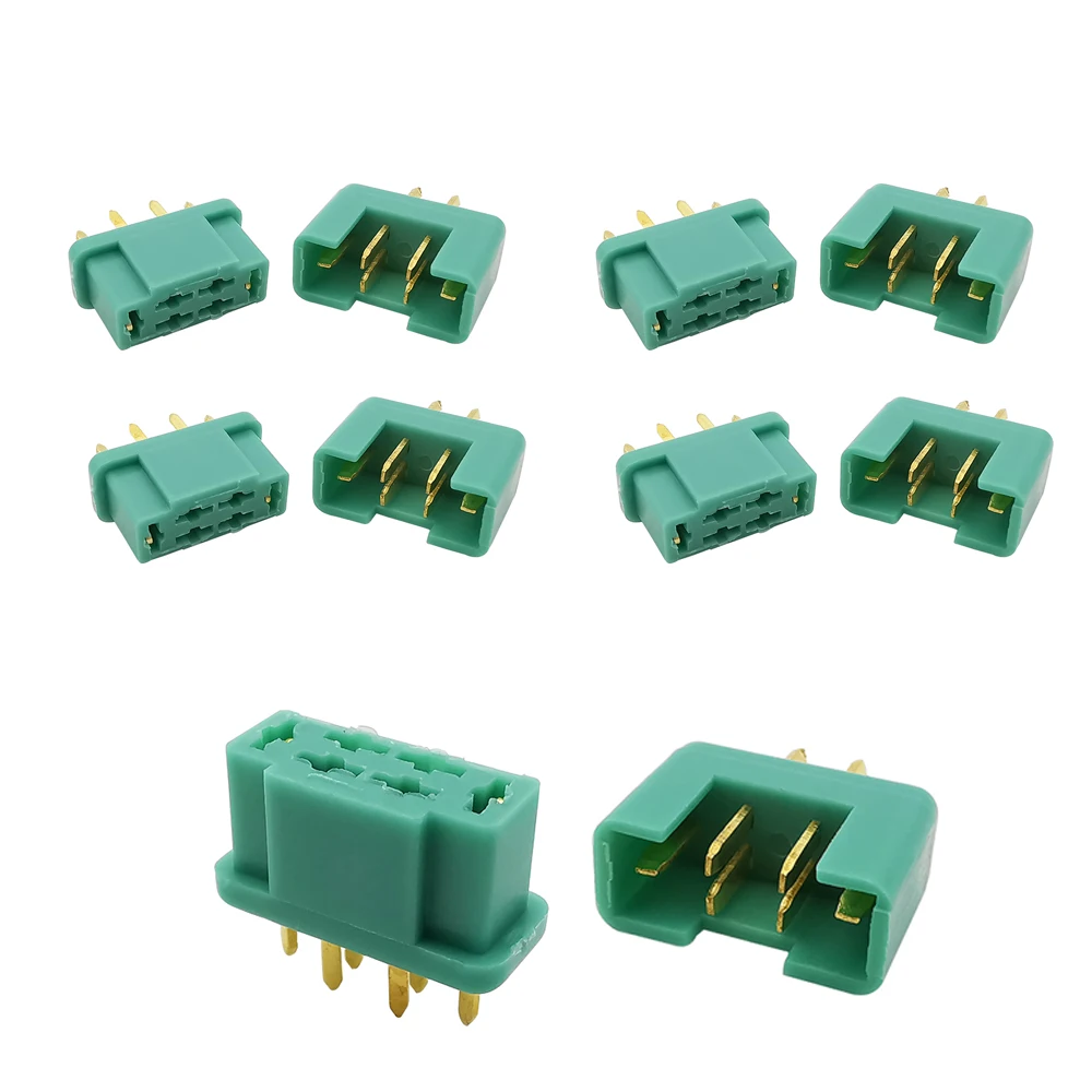 1/2/5Pair 6Pin MPX Connector Plug 40Amp MPX Male Plug Female Jack RC Aeromodelling Field Accessory For RC Model Tool Part