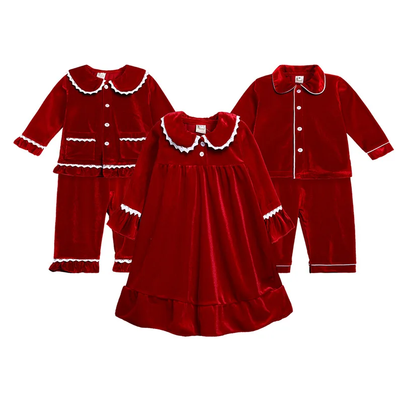 

Baby Girls Velvet Dress Knee Lengh Long Sleeve Solid Toddler Ruffle Dress for Christmas Party Wedding Holiday 1-8Year