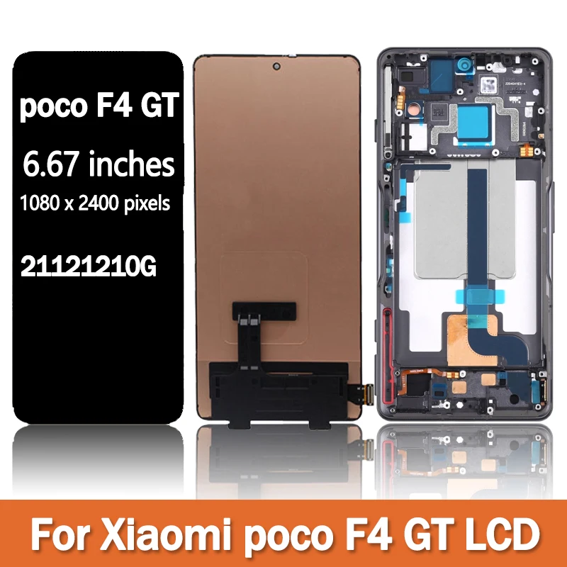 New AMOLED For Xiaomi Poco F4 GT LCD 21121210G Display Screen Digitizer Assembly For poco f4 gt 5g Display Touch Screen