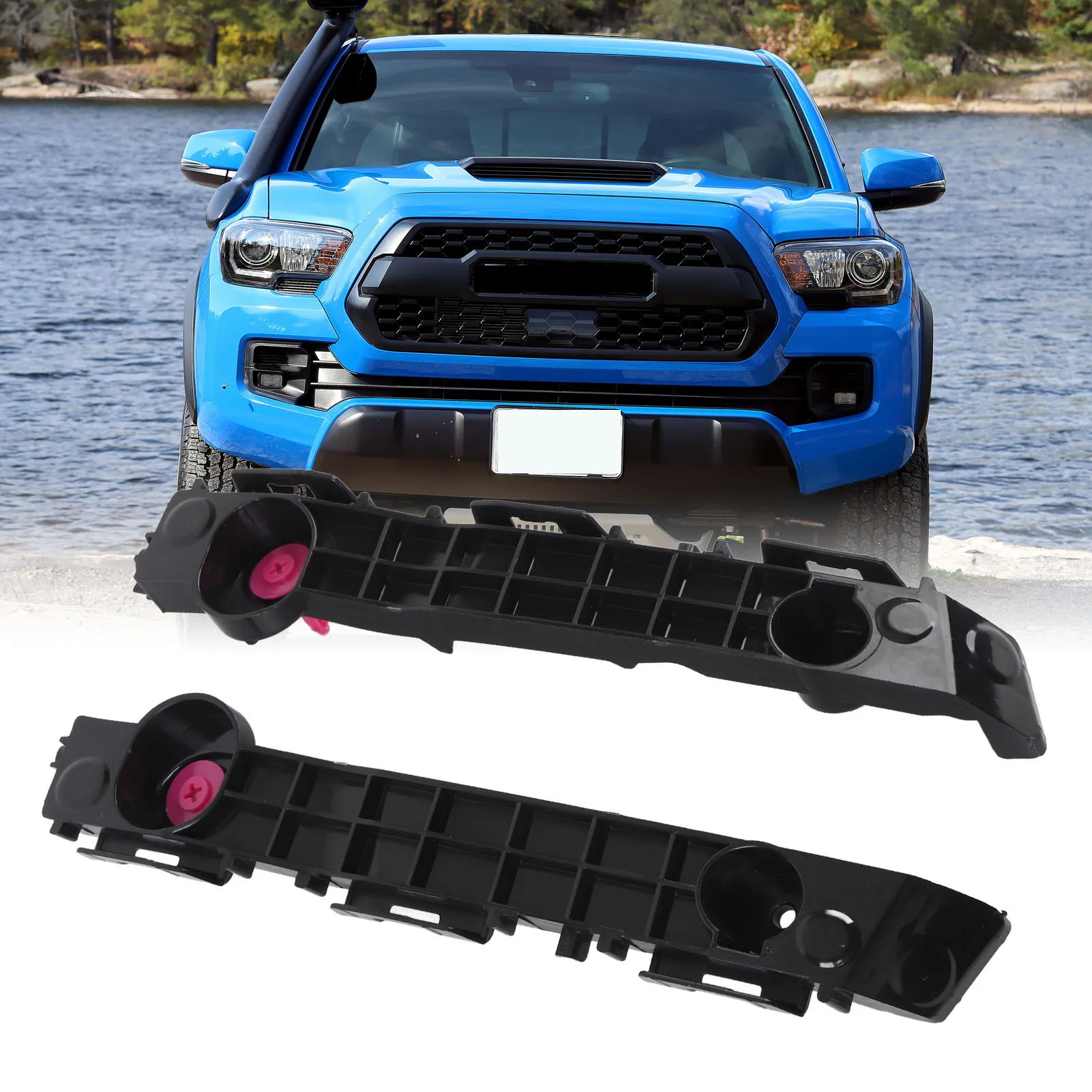 

Pair of Front Bumper Brackets 5211504070 5211604060 Left Right Bumper Hold Mount Replacement for Tacoma 2016-2021