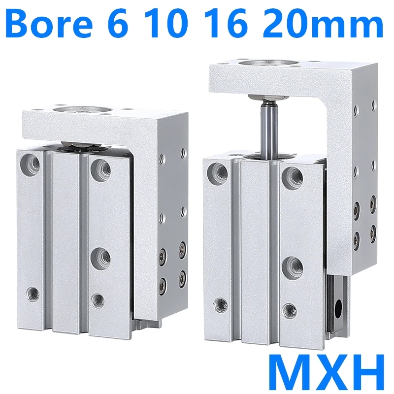 

MXH HLH SMC Type AirTAC Type MXH6 MXH10 MXH16 MXH20 Precision Pneumatic Cylinder Linear Side Rail Guide Rod MXH6-10