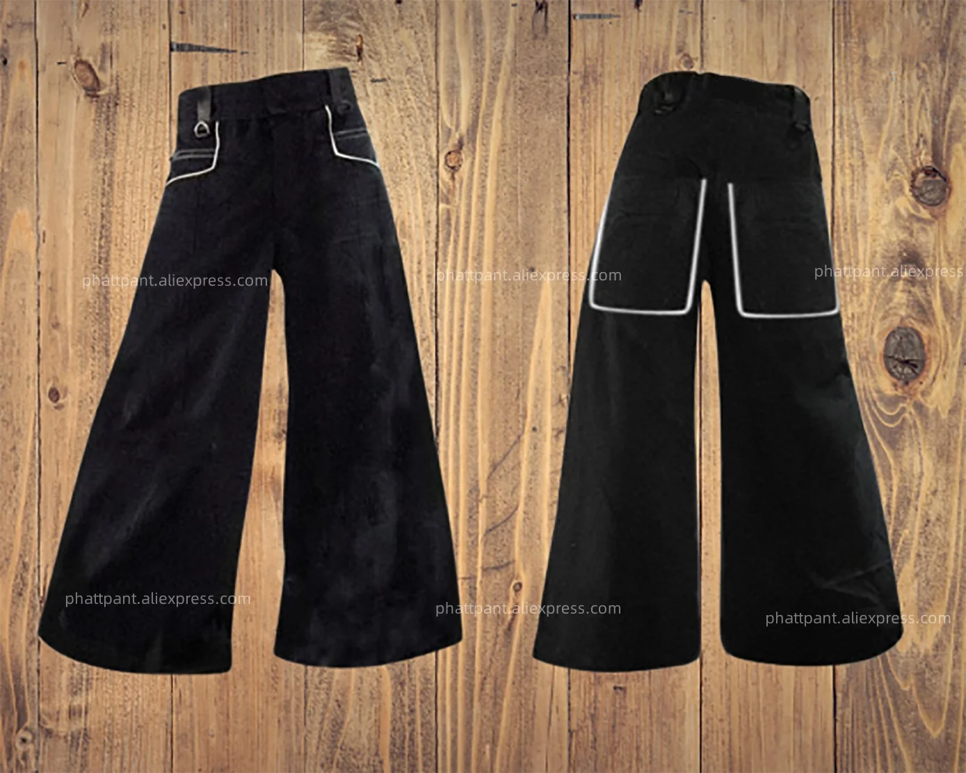 Celana PhatTPANT Celana Phat Hitam Polos dengan Trim Reflektif A002
