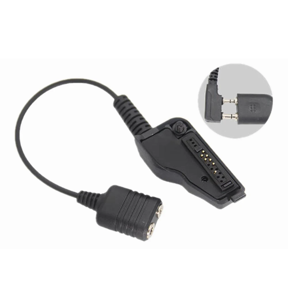 audio-adapter-converter-conversion cable-to-2-pin-k-plug-for-kenwood-tk3140-385-tkd3188-nx3300-walkie-talkie-headset-speaker