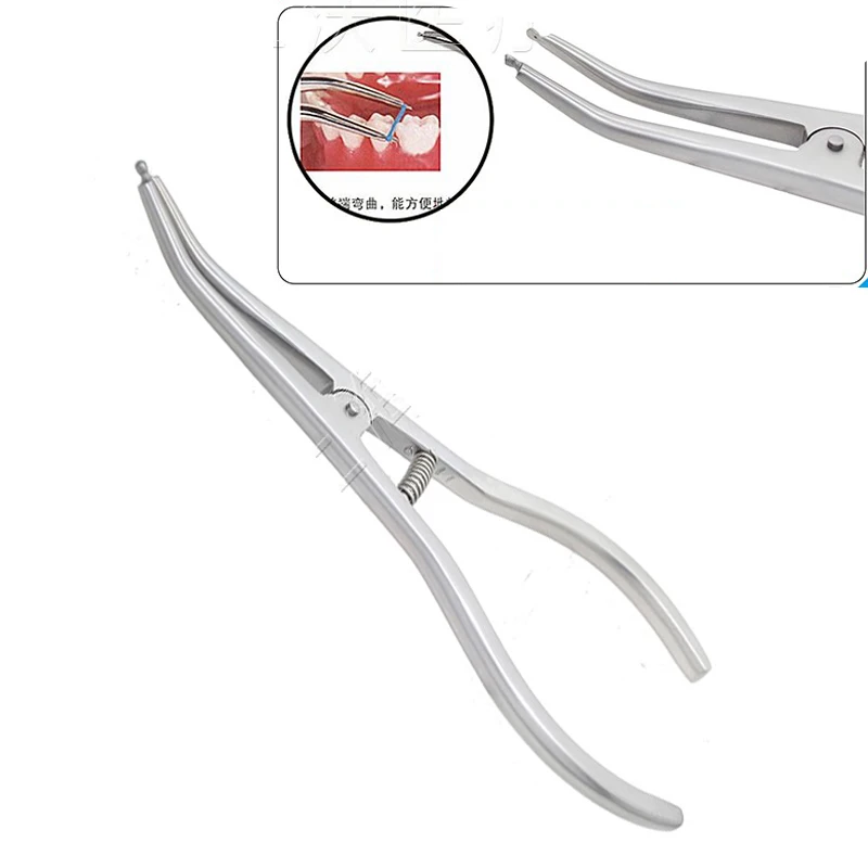 

Dental Orthodontic Separator Placing Pliers Elastic Separators Circle Rubber Ring Steiner Ligature Pliers Ligature Ties Forceps